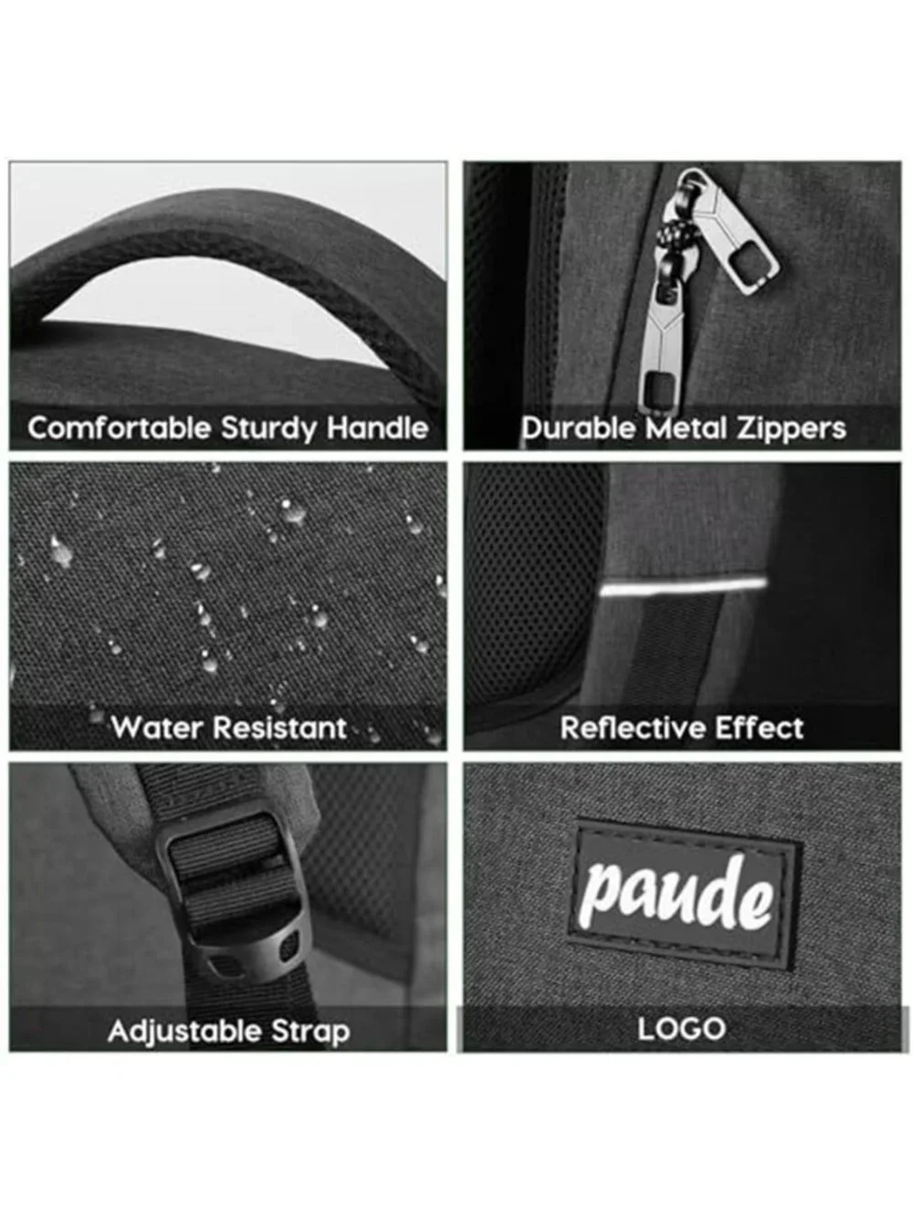 Large 35L Laptop Backpack USB Charging Port Waterproof Travel School College